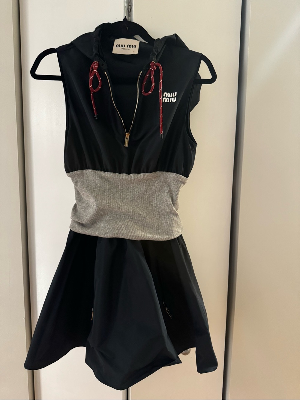 Miu Miu navy&Gray hooded women’s Dress